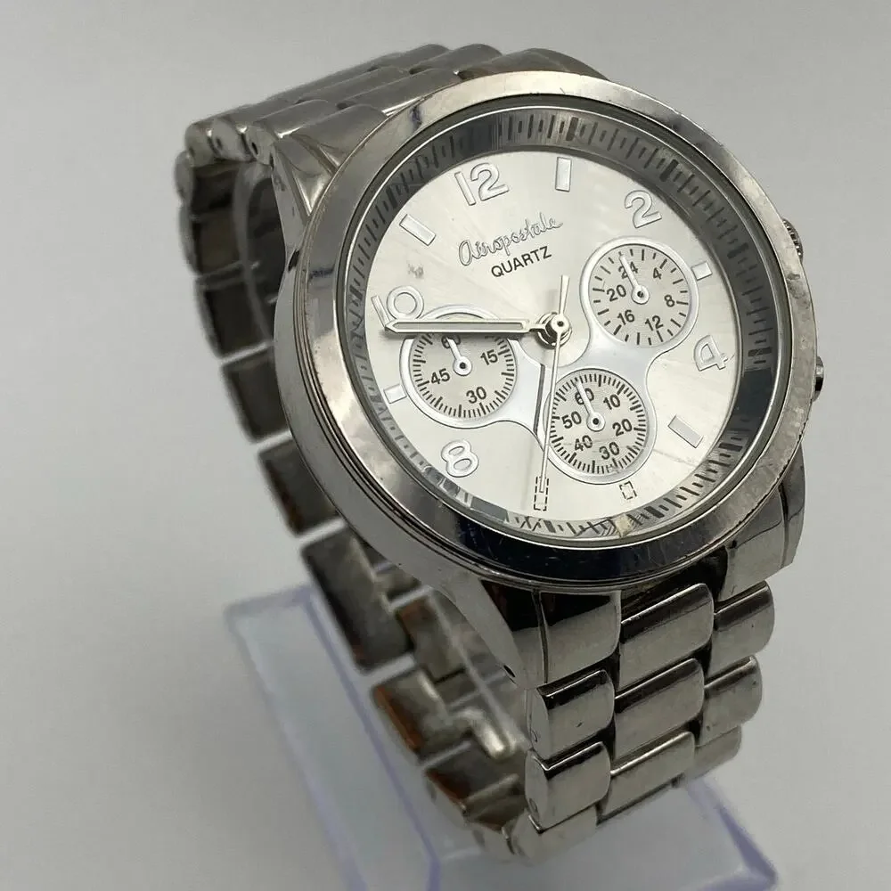 Chic Aeropostale Silver-Tone Multi-Dial Watch - New Battery!
